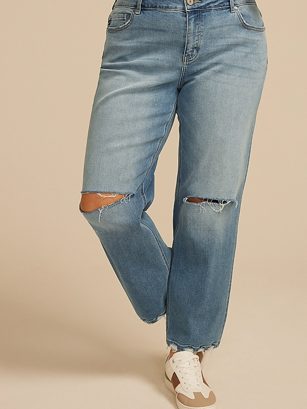 KanCan Maurices Women's Distressed Straight-Leg Jeans 20W